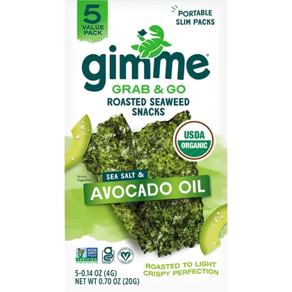 Roasted Seaweed Snacks Grab & Go Sea Salt & Avocado Oil